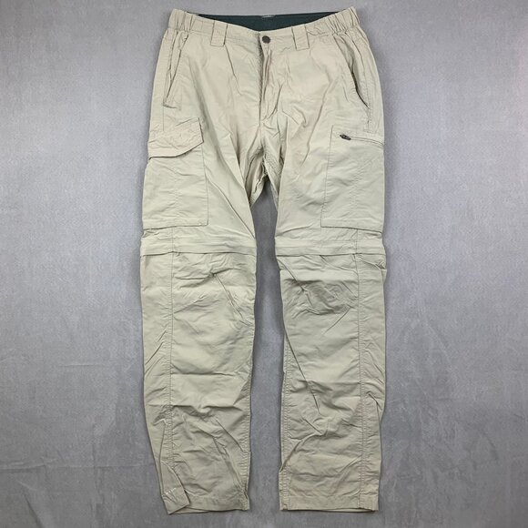 Columbia Other - Columbia Mens Convertible Pants 32 Beige Cargo Shorts Nylon Ripstop Hiking 32x32
